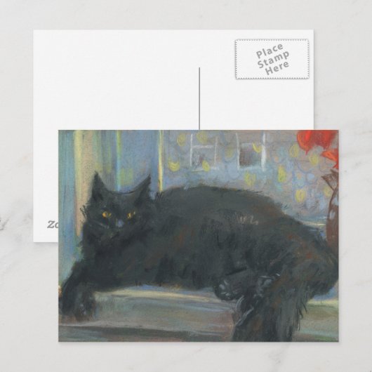 Carte Postale Sieste interrompue, peinture impressionniste de ch (Devant / Derrière)