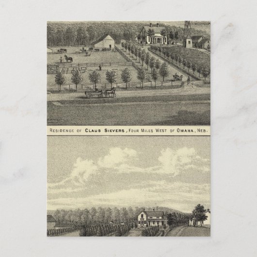 Carte Postale Sievers et Eicke, Nebraska (Devant)