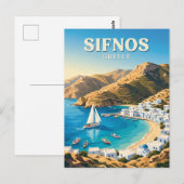 Carte Postale Sifnos Kamares Grèce (Devant / Derrière)