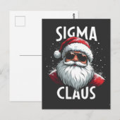 Carte Postale Sigma Claus Drôle Gen Alpha Collège Noël (Devant / Derrière)