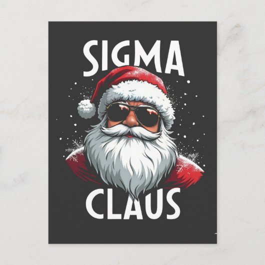Carte Postale Sigma Claus Drôle Gen Alpha Collège Noël (Devant)