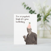 Carte Postale Sigmund Freud Drôle Psy Anniversaire (Debout devant)