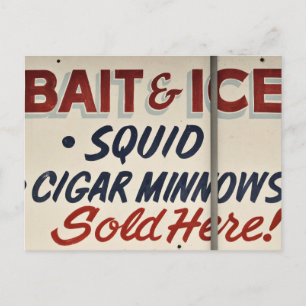 Carte Postale Sign de Bait Shop