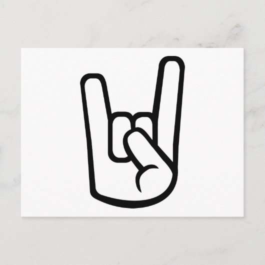 Carte Postale Signal à main de roche (Devant)