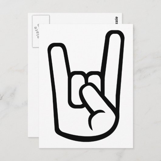 Carte Postale Signal à main de roche (Devant / Derrière)