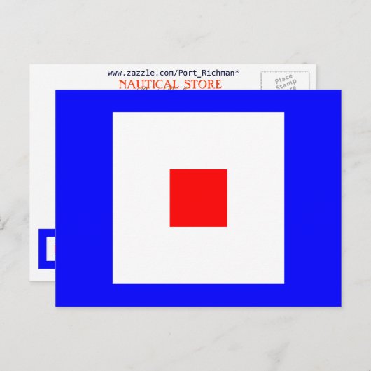 Carte Postale Signal alphabétique W (Devant / Derrière)