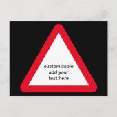 Carte Postale Signal d'attention personnalisable (Devant)