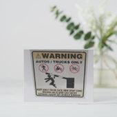 Carte Postale Signal d'avertissement (Debout devant)