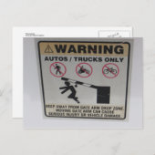 Carte Postale Signal d'avertissement (Devant / Derrière)