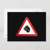 Carte Postale Signal d'avertissement de la bactérie (Devant / Derrière)