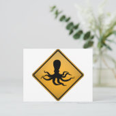 Carte Postale Signal d'avertissement octopus (Debout devant)