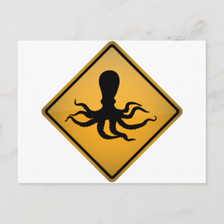 Carte Postale Signal d'avertissement octopus
