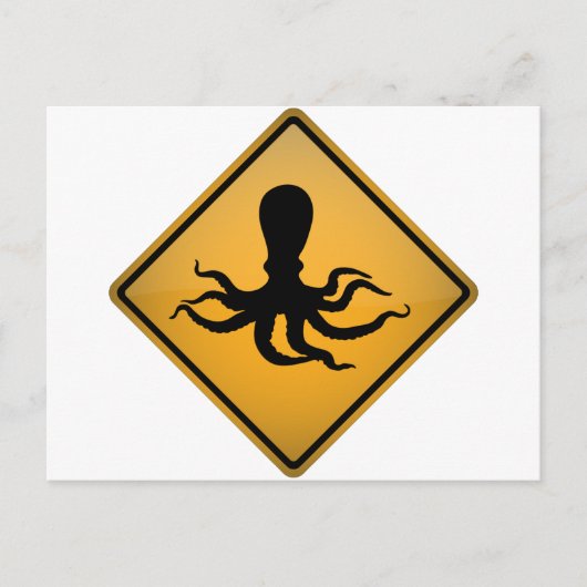 Carte Postale Signal d'avertissement octopus (Devant)