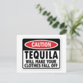 Carte Postale Signal de prudence Tequila vintage (Debout devant)