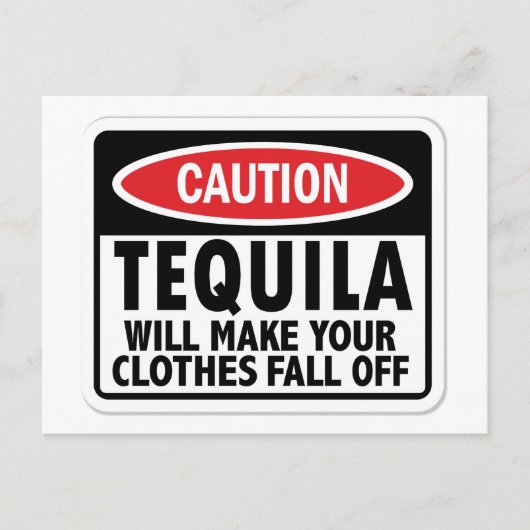 Carte Postale Signal de prudence Tequila vintage (Devant)