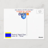 Carte Postale Signal d'indicateur nautique D (Delta) (Dos)