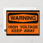 Carte Postale signal haute tension (Devant / Derrière)