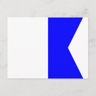 Carte Postale Signal Nautique A (Alfa)