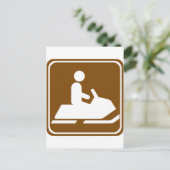 Carte Postale Signal routier de la piste de motoneige (Debout devant)