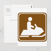 Carte Postale Signal routier de la piste de motoneige (Devant / Derrière)