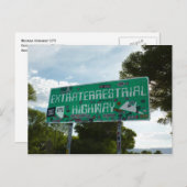 Carte Postale Signal routier extraterrestre, Rachel Nevada (Devant / Derrière)