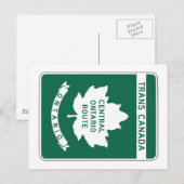 Carte Postale Signal routier transcanadien de l'Ontario (Devant / Derrière)