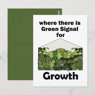 Carte Postale Signal Vert de Serre pour l'Ouverture du Jardin de
