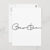 Carte Postale Signature Barack Obama (Devant / Derrière)
