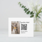 Carte Postale Signature boisson scanner QR code ajouter le nom d (Debout devant)