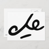 Carte Postale Signature Che Guevara (Devant / Derrière)