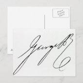 Carte Postale Signature de George IV (Devant / Derrière)