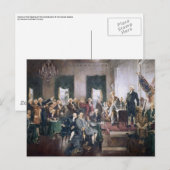 Carte Postale Signature de la Constitution américaine par Christ (Devant / Derrière)