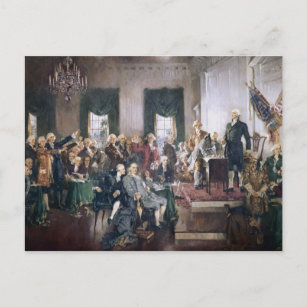 Carte Postale Signature de la Constitution américaine par Christ