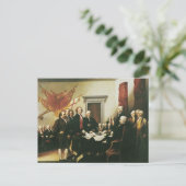 CARTE POSTALE SIGNATURE DE LA DÉCLARATION D'INDÉPENDANCE (Debout devant)