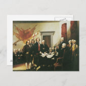 CARTE POSTALE SIGNATURE DE LA DÉCLARATION D'INDÉPENDANCE (Devant / Derrière)