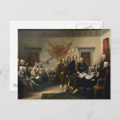 Carte Postale Signature de la Déclaration d'indépendance (Devant / Derrière)
