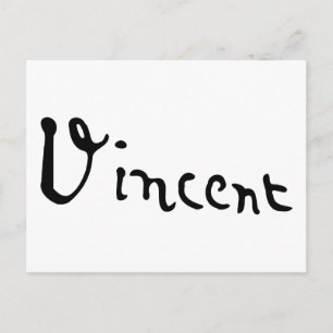 Carte Postale Signature de Vincent Van Gogh
