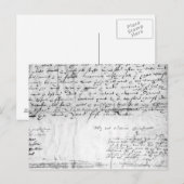 Carte Postale Signature de William Shakespeare, 1616 (Devant / Derrière)