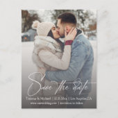 Carte Postale signature design script fade photo enregistrer la  (Devant)