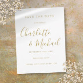Carte Postale Signature moderne Mariage de script Enregistrer la