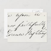 Carte Postale Signature of Florence Nightingale (Devant / Derrière)