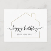 Carte Postale Signature Script Joyeux Anniversaire Réalité (Devant)