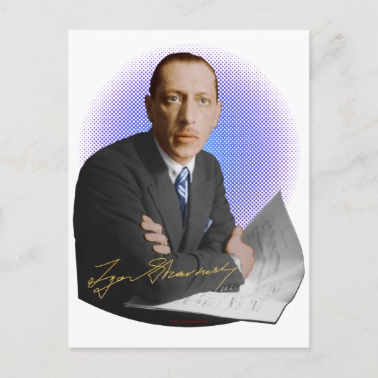 Carte Postale Signature Stravinsky (Devant)