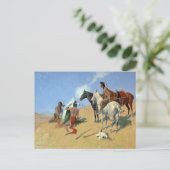 Carte Postale Signaux de fumée indiens américains (Debout devant)