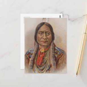 Carte Postale Signaux de fumée : Lakota Indian Chief Sitting Bul