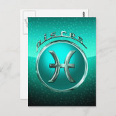 Carte Postale SIGNE Astrologique Pisces (Devant / Derrière)