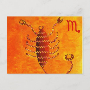 Carte Postale Signe astrologique Scorpion Horoscope