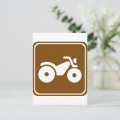 CARTE POSTALE SIGNE AUTOROUTIÈRE ATV (Debout devant)