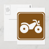 CARTE POSTALE SIGNE AUTOROUTIÈRE ATV (Devant / Derrière)