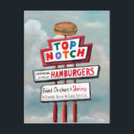 CARTE POSTALE SIGNE D'ALIMENTATION RAPIDE<br><div class="desc">Artiste des signes de restauration rapide : Naomi McCavitt</div>